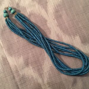 Blue beaded necklace